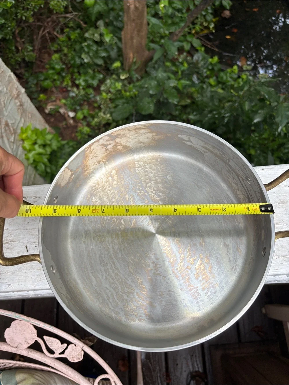 Pensofal Vintage Casserole Pan with Brass Tone Handles and Quality Aluminum Base